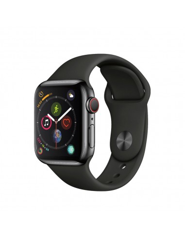 Apple Watch Series 4 Boîtier en acier inoxydable 40mm - Noir pas cheres