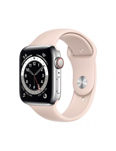 Apple Watch Series 6 Boîtier en acier inoxydable 40mm - Argent Pour