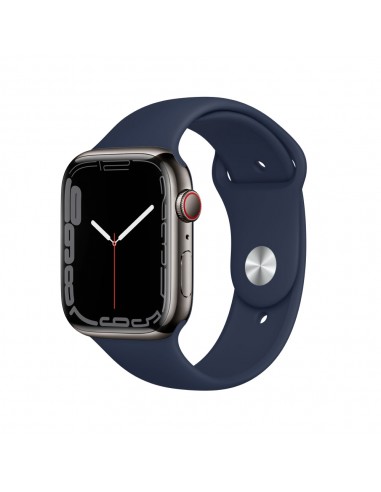 Apple Watch Series 7 Boîtier en acier inoxydable 41mm - Graphite en stock