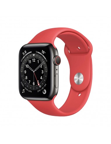 Apple Watch Series 6 Boîtier en acier inoxydable 40mm - Graphite de pas cher