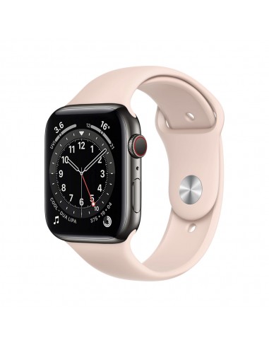 Apple Watch Series 6 Boîtier en acier inoxydable 40mm - Graphite pas cher