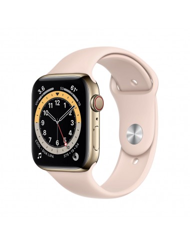 Apple Watch Series 6 Boîtier en acier inoxydable 44mm - Or Jusqu'à 80% De Réduction