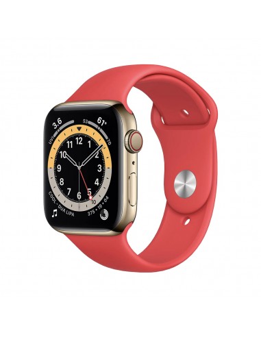 Apple Watch Series 6 Boîtier en acier inoxydable 44mm - Or En savoir plus