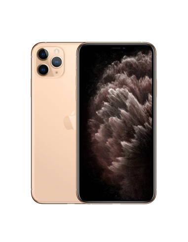 iPhone 11 Pro Max 256 Go - Or - Débloqué avec étui en silicone pour iPhone 11 Pro Max - Béryl - Batterie Optimisée 2024