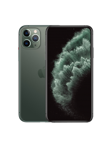 iPhone 11 Pro Max 512 Go - Vert Nuit - Débloqué avec iPhone 11 Pro Max Leather Folio - Noir - Batterie Optimisée de France