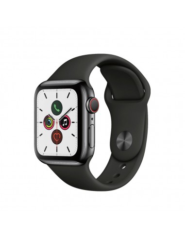 Apple Watch Series 5 Boîtier en acier inoxydable 44mm - Noir Profitez des Offres !