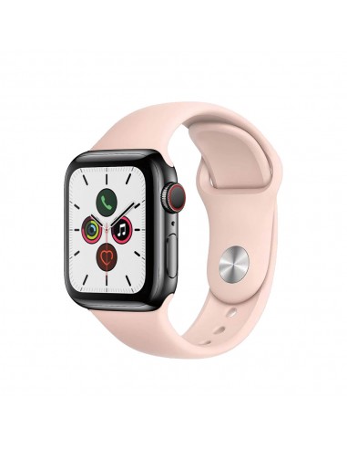 Apple Watch Series 5 Boîtier en acier inoxydable 44mm - Noir JUSQU'A -70%! 